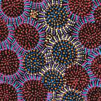 Aboriginal Artwork by Tina Napangardi Martin, Jintiparnta Jukurrpa (Desert Truffle Dreaming) - Mina Mina, 76x46cm