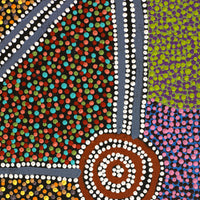 Aboriginal Artwork by Tina Napangardi Martin, Jintiparnta Jukurrpa (Desert Truffle Dreaming) - Mina Mina, 76x61cm
