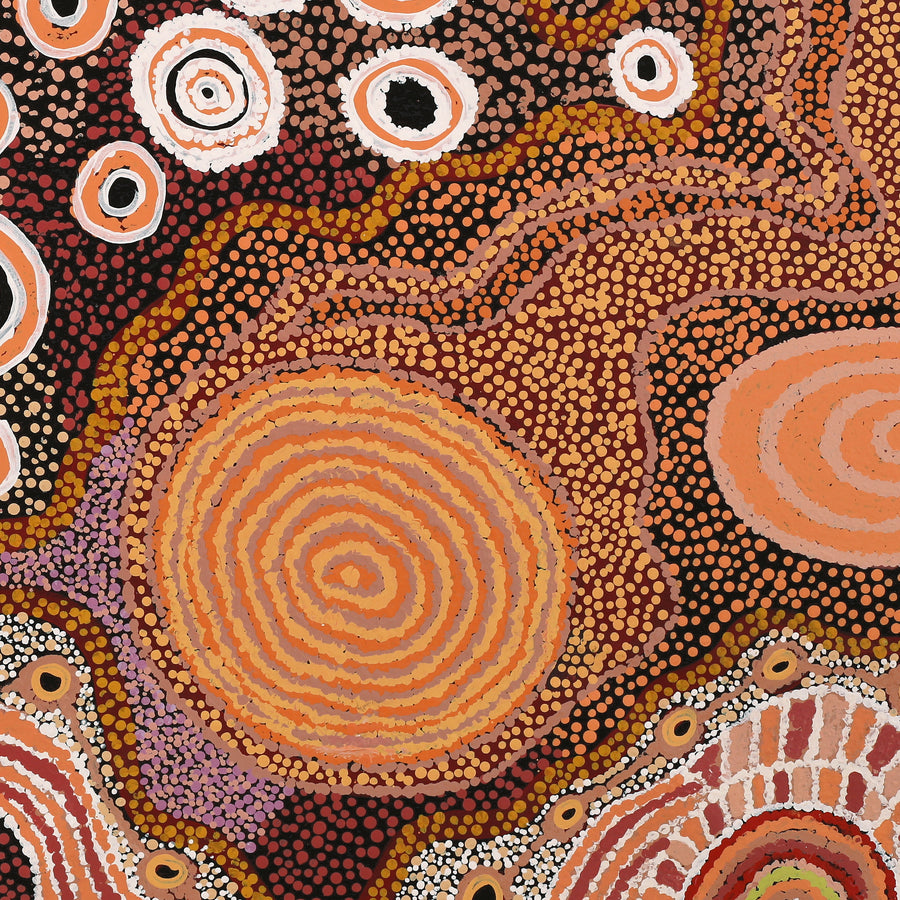 Aboriginal Artwork by Tjaruwa Carolyn Dunn, Piltati Tjukurpa, 125x125cm