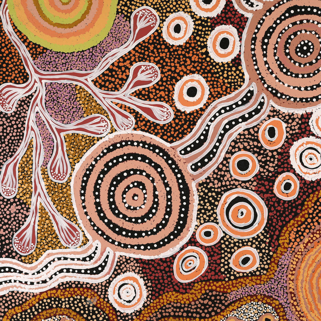 Aboriginal Artwork by Tjaruwa Carolyn Dunn, Piltati Tjukurpa, 125x125cm