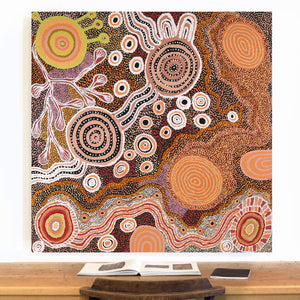 Aboriginal Art by Tjaruwa Carolyn Dunn, Piltati Tjukurpa, 125x125cm - ART ARK®