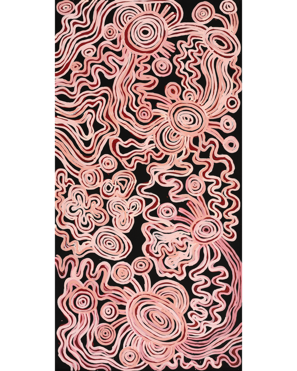 Aboriginal Artwork by Tjimpuna Williams, Piltati Tjukurrpa, 121x61cm