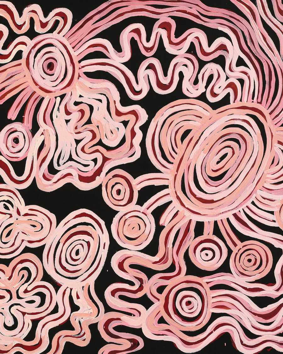 Aboriginal Artwork by Tjimpuna Williams, Piltati Tjukurrpa, 121x61cm
