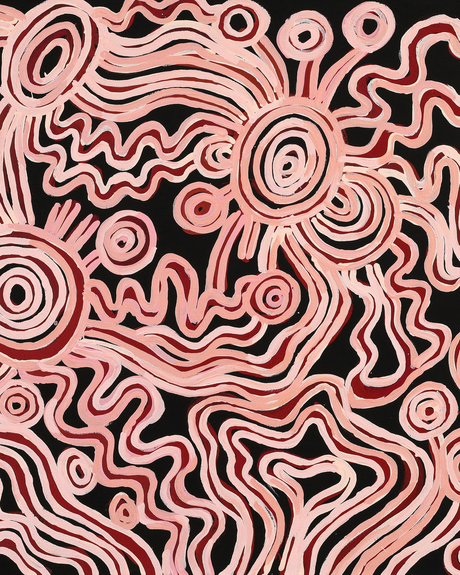 Aboriginal Artwork by Tjimpuna Williams, Piltati Tjukurrpa, 121x61cm