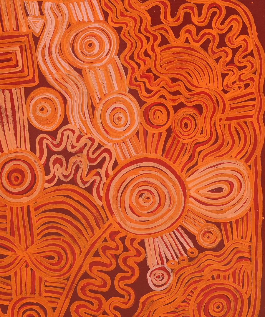Aboriginal Artwork by Tjimpuna Williams, Piltati Tjukurrpa, 91x76cm