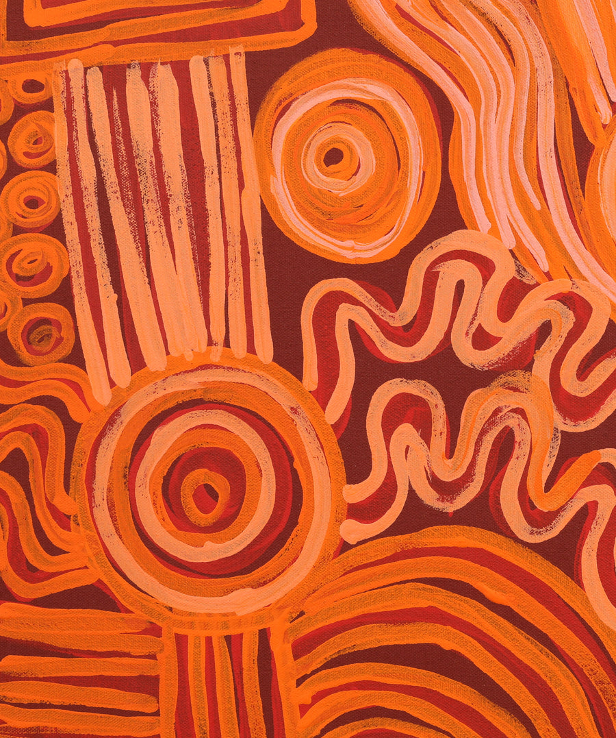 Aboriginal Artwork by Tjimpuna Williams, Piltati Tjukurrpa, 91x76cm