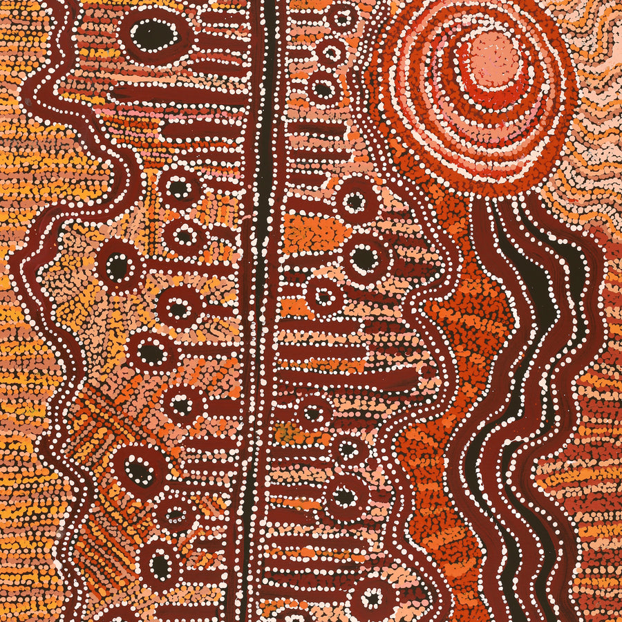 Aboriginal Artwork by Tjimpuna Williams, Piltati Tjukurpa, 102x71cm