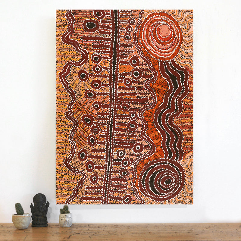 Aboriginal Artwork by Tjimpuna Williams, Piltati Tjukurpa, 102x71cm