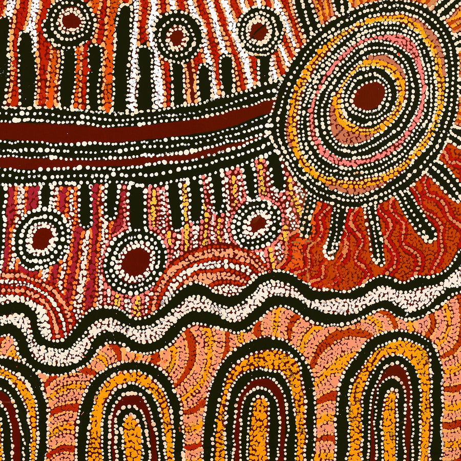 Aboriginal Artwork by Tjimpuna Williams, Piltati Tjukurpa, 122x71cm