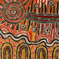 Aboriginal Artwork by Tjimpuna Williams, Piltati Tjukurpa, 122x71cm
