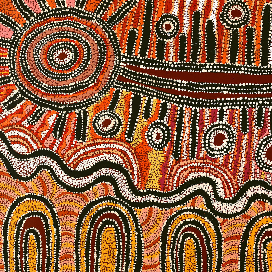Aboriginal Artwork by Tjimpuna Williams, Piltati Tjukurpa, 122x71cm