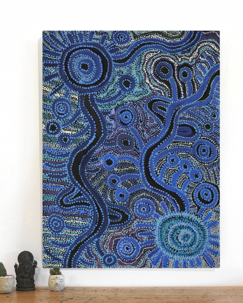 Aboriginal Artwork by Tjimpuna Williams, Piltati Tjukurrpa, 102x76cm
