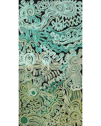 Aboriginal Artwork by Tjimpuna Williams, Piltati Tjukurrpa, 121x61cm