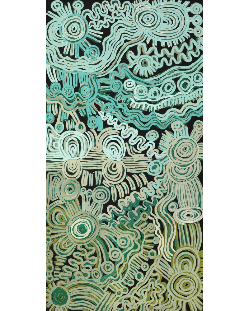 Aboriginal Artwork by Tjimpuna Williams, Piltati Tjukurrpa, 121x61cm