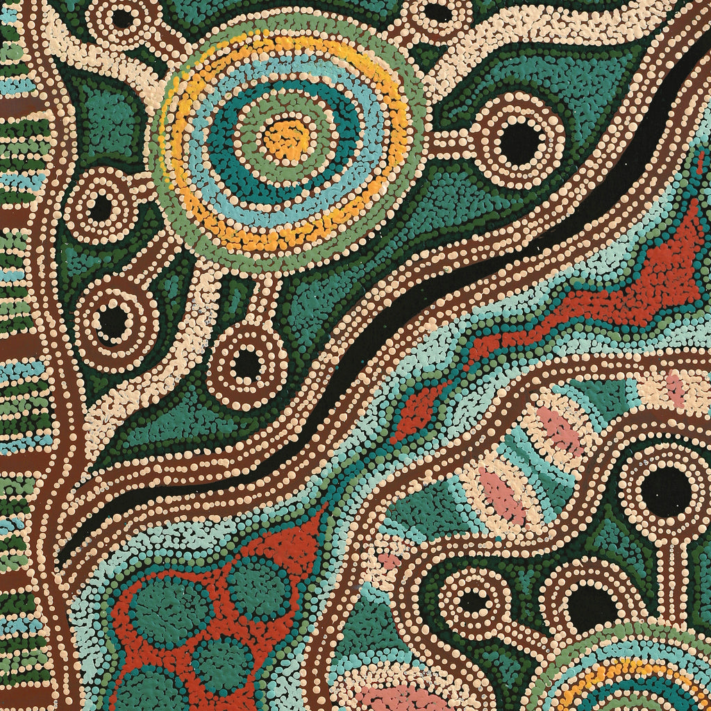 Aboriginal Artwork by Tjimpuna Williams, Piltati Tjukurpa, 122x61cm