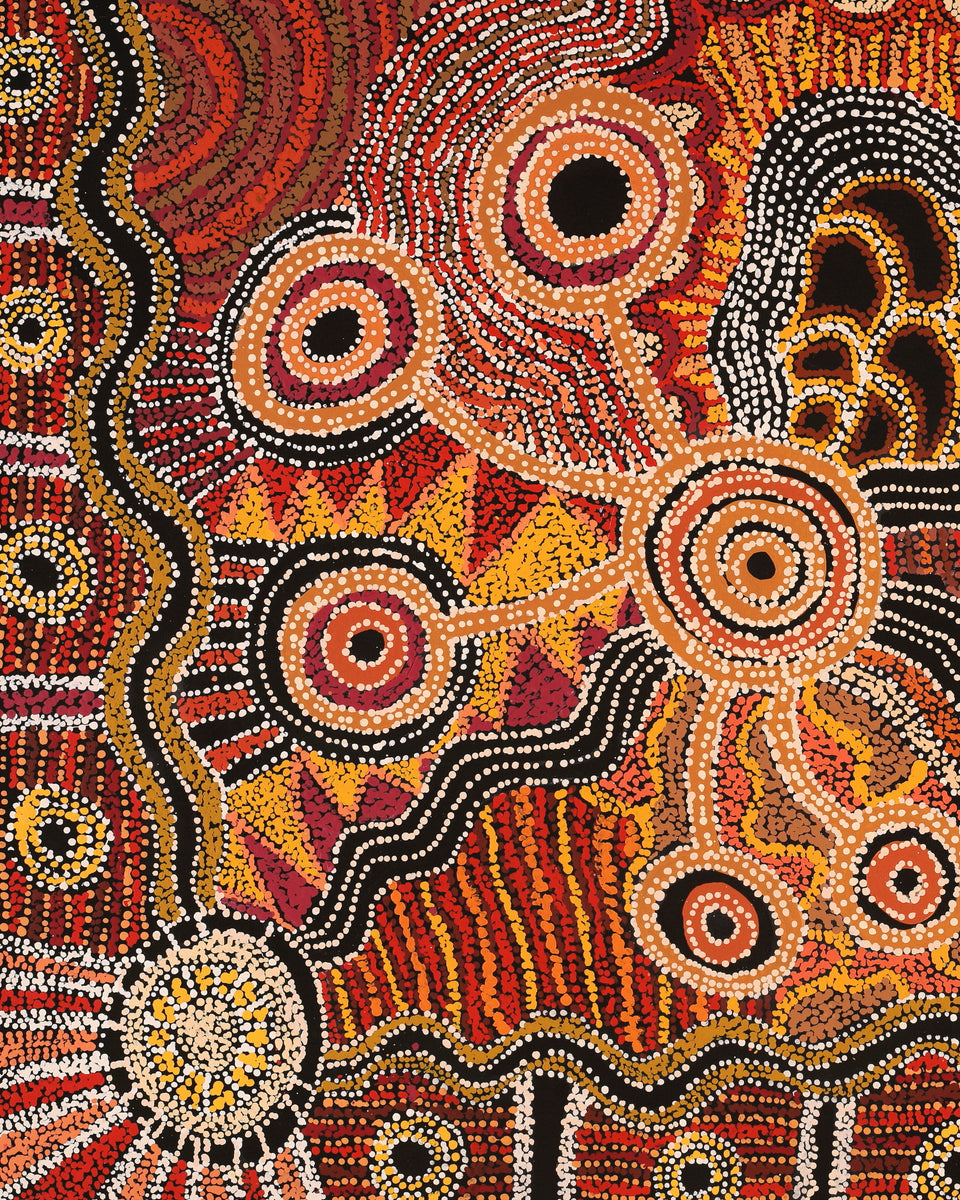 Aboriginal Artwork by Tjimpuna Williams, Piltati Tjukurrpa, 122x91cm