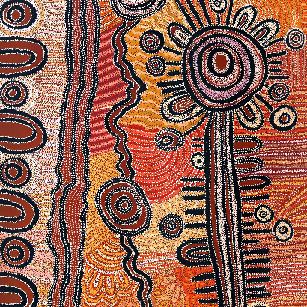 Aboriginal Artwork by Tjimpuna Williams, Piltati Tjukurpa, 220x142cm