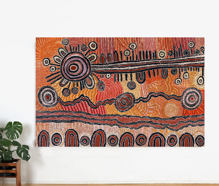 Aboriginal Art by Tjimpuna Williams, Piltati Tjukurpa, 220x142cm - ART ARK®