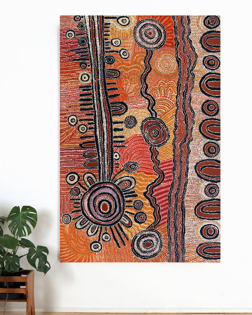 Aboriginal Art by Tjimpuna Williams, Piltati Tjukurpa, 220x143cm - ART ARK®