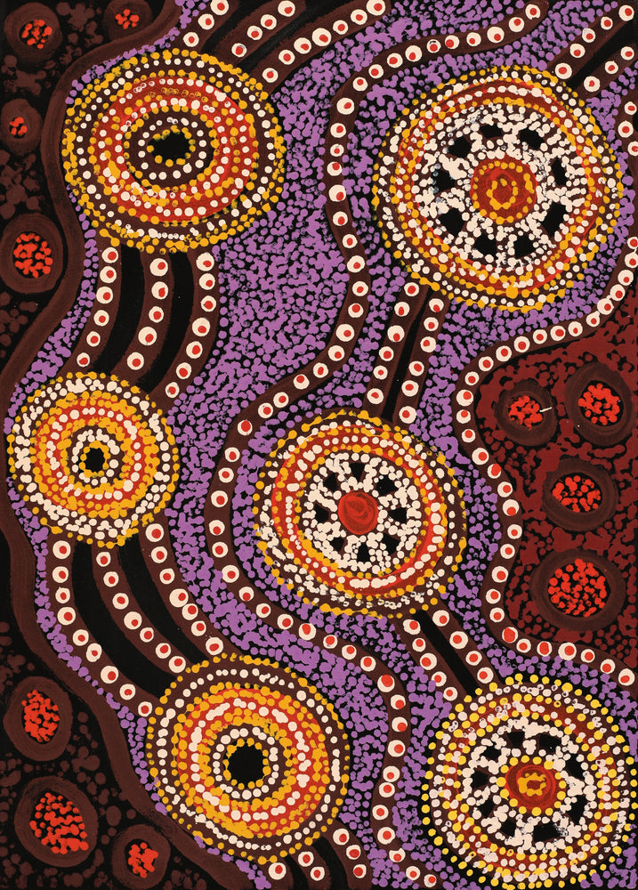 Aboriginal Artwork by Tjimpuna Williams, Piltati Tjukurrpa, 60x43cm