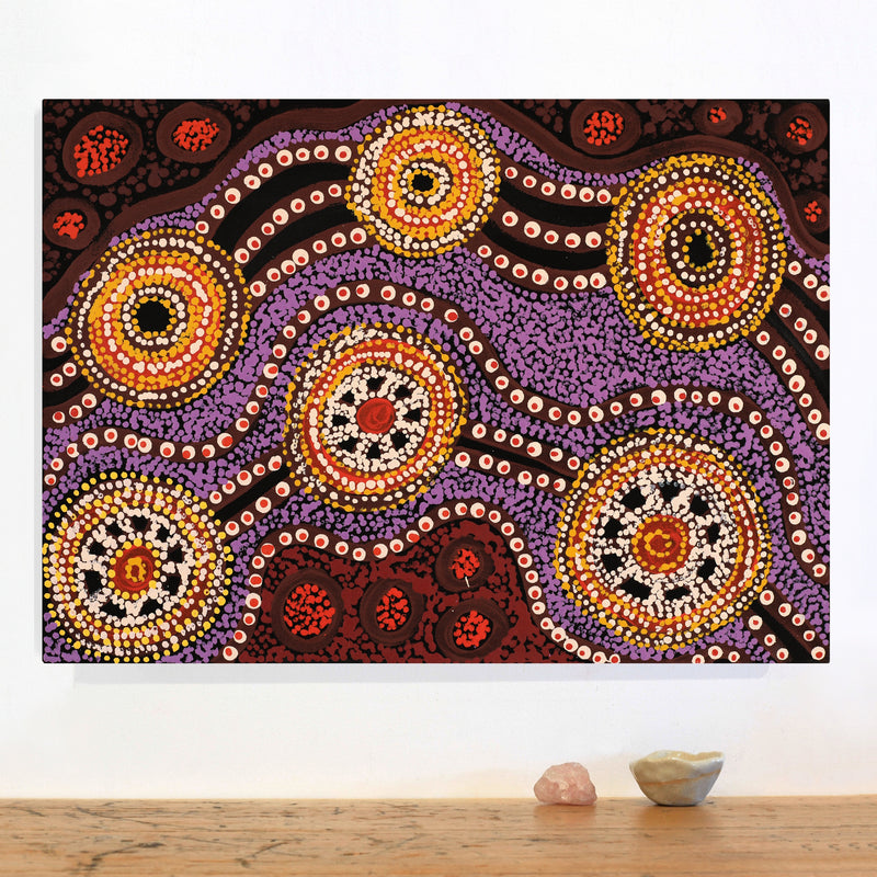 Aboriginal Artwork by Tjimpuna Williams, Piltati Tjukurrpa, 60x43cm