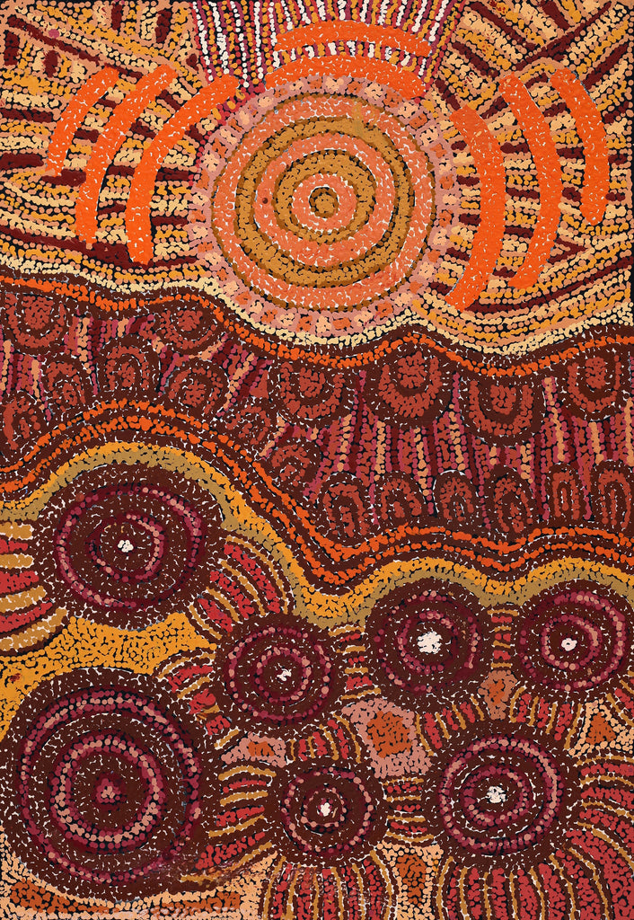 Aboriginal Artwork by Tjimpuna Williams, Piltati Tjukurpa, 91x62cm
