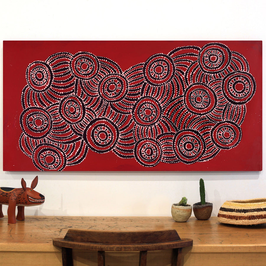 Aboriginal Artwork by Tjimpuna Williams, Tjukula Tjuta, 122x61cm