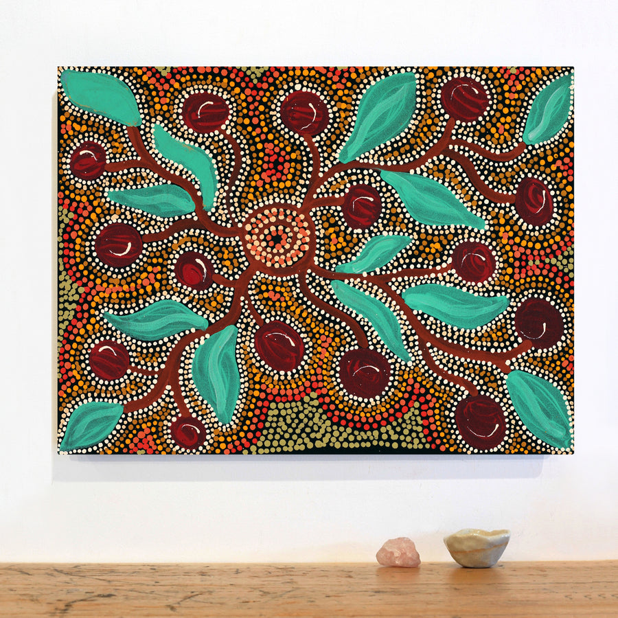Aboriginal Artwork by Tjimpuna Williams, Piltati Tjukurrpa, 60x43cm