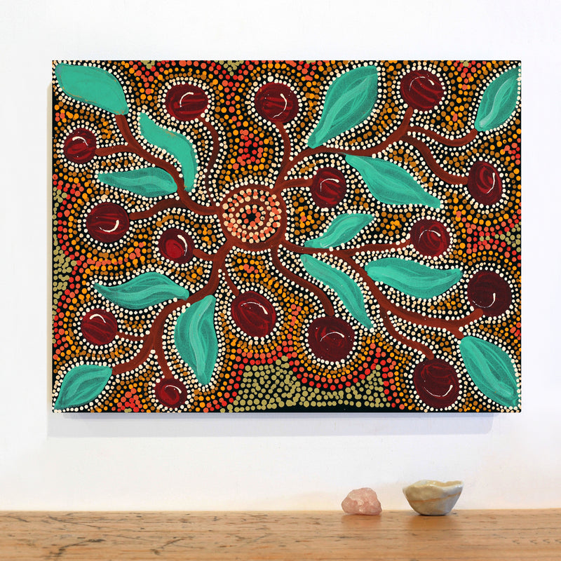 Aboriginal Artwork by Tjimpuna Williams, Piltati Tjukurrpa, 60x43cm