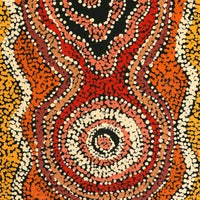 Aboriginal Artwork by Tjimpuna Williams, Kapi Tjukurrpa, 60x30cm