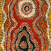 Aboriginal Artwork by Tjimpuna Williams, Kapi Tjukurrpa, 60x30cm