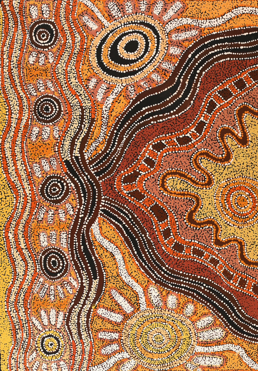 Aboriginal Art by Tjimpuna Williams, Piltati Tjukurpa, 102x71cm - ART ARK®