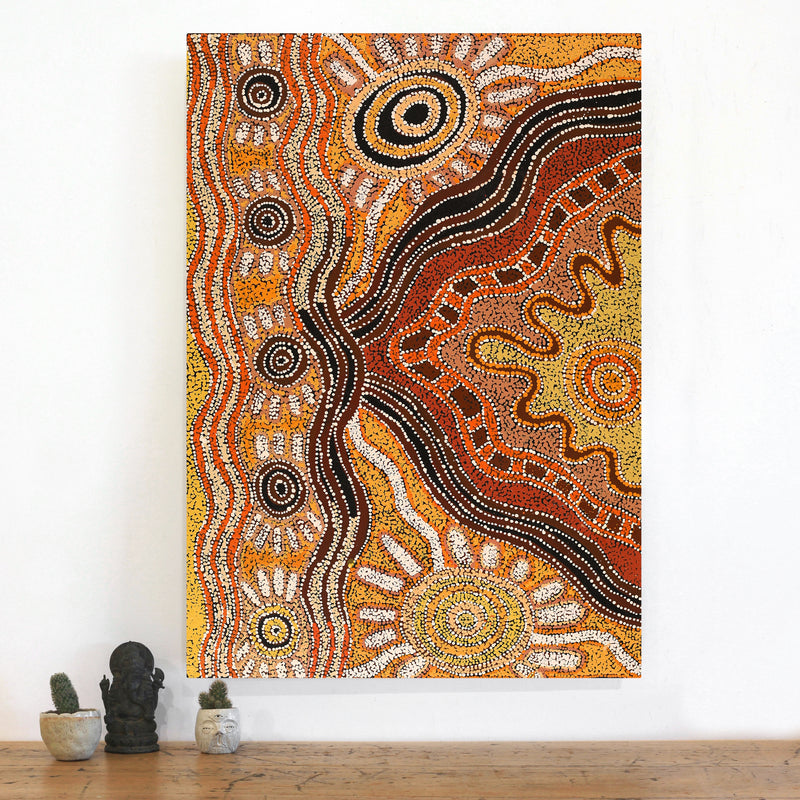 Aboriginal Artwork by Tjimpuna Williams, Piltati Tjukurpa, 102x71cm