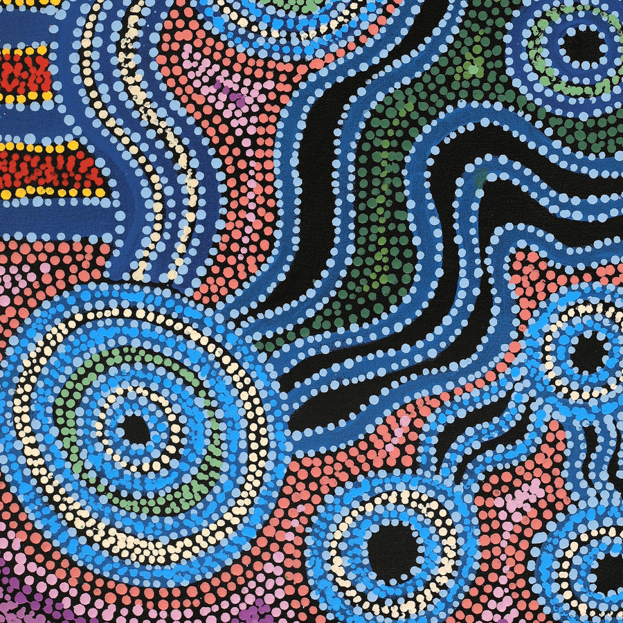 Aboriginal Artwork by Tjimpuna Williams, Piltati Tjukurpa, 81x51cm
