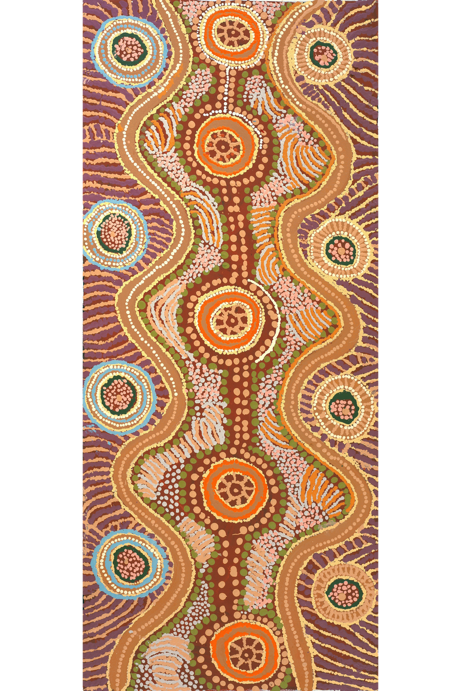 Aboriginal Artwork by Tjinkuma Wells, Piltati Tjukurpa, 117x50m