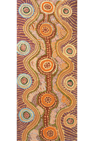 Aboriginal Art by Tjinkuma Wells, Piltati Tjukurpa, 117x50m - ART ARK®