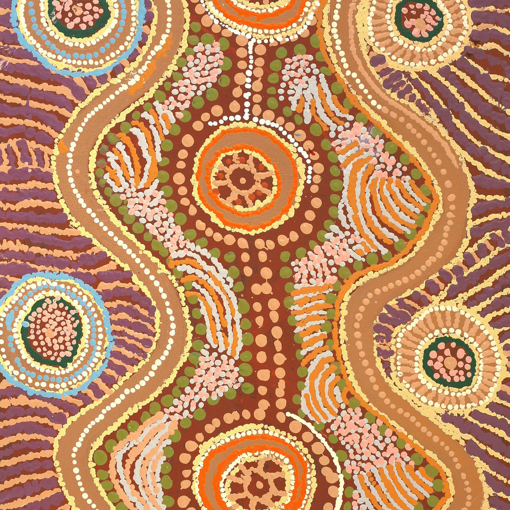 Aboriginal Artwork by Tjinkuma Wells, Piltati Tjukurpa, 117x50m