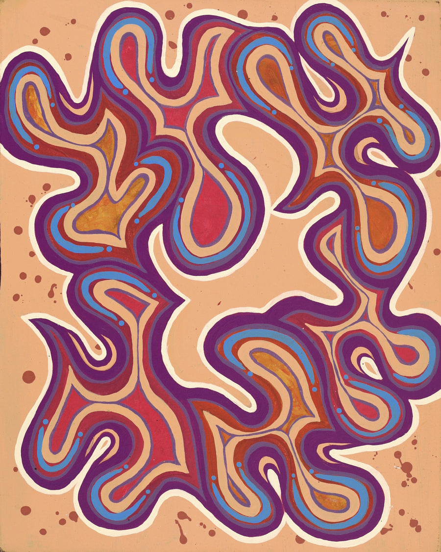 Aboriginal Artwork by Tjunkaya Ken, Anapalayaku Walka, 50x40cm