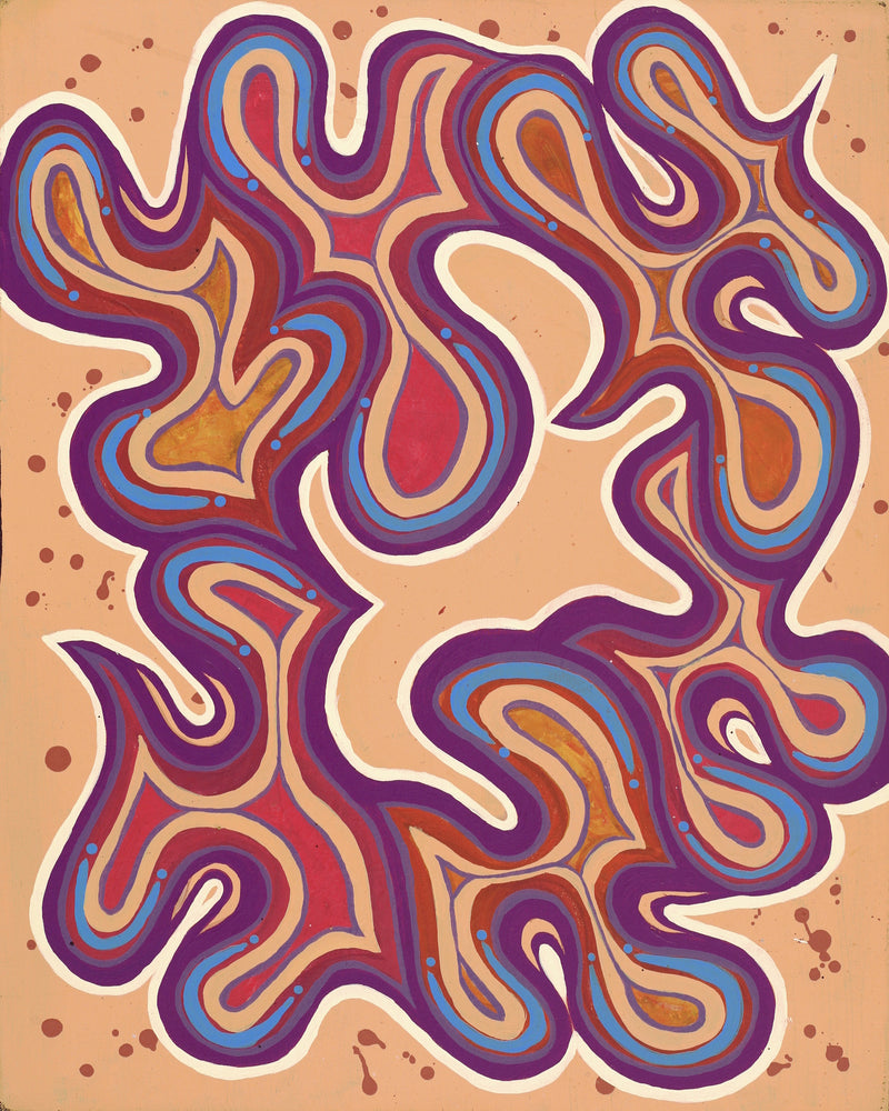 Aboriginal Artwork by Tjunkaya Ken, Anapalayaku Walka, 50x40cm