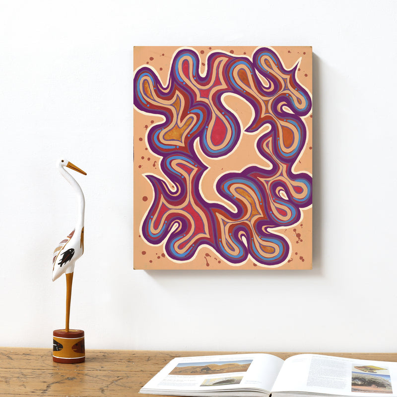 Aboriginal Artwork by Tjunkaya Ken, Anapalayaku Walka, 50x40cm