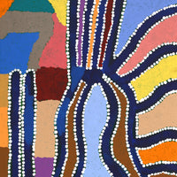 Aboriginal Artwork by Trevor Jupurrurla Walker, Pirlarla Jukurrpa (Dogwood Tree Bean Dreaming), 76x30cm