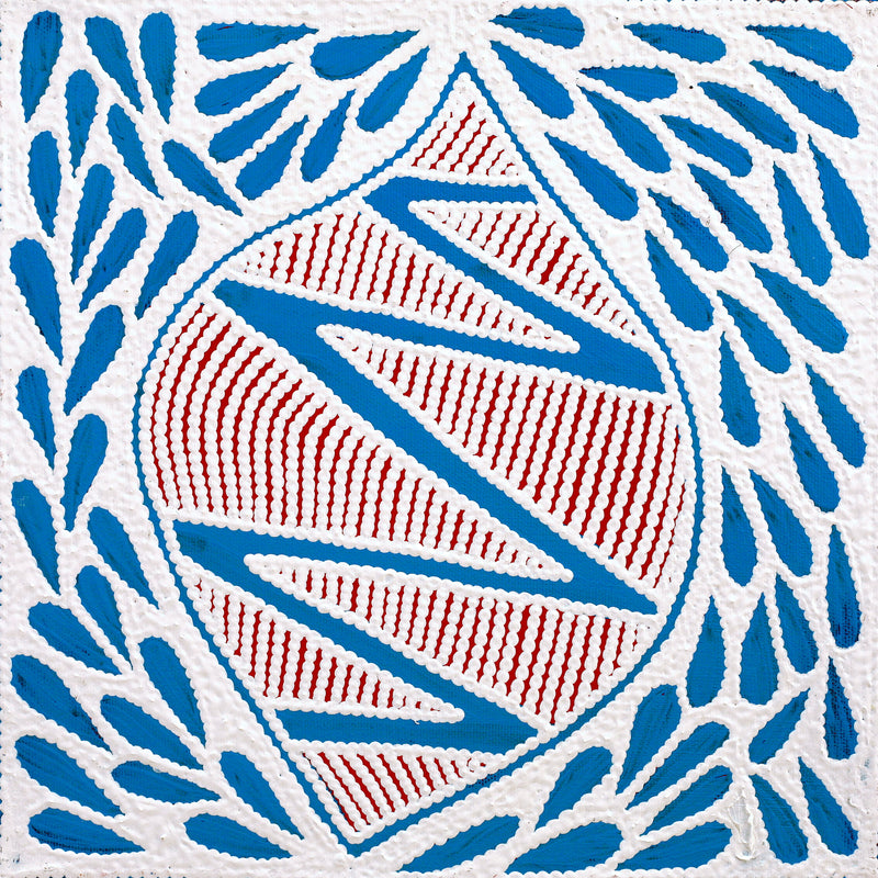 Aboriginal Artwork by Ursula Napangardi Hudson, Pikilyi Jukurrpa (Vaughan Springs Dreaming), 30x30cm