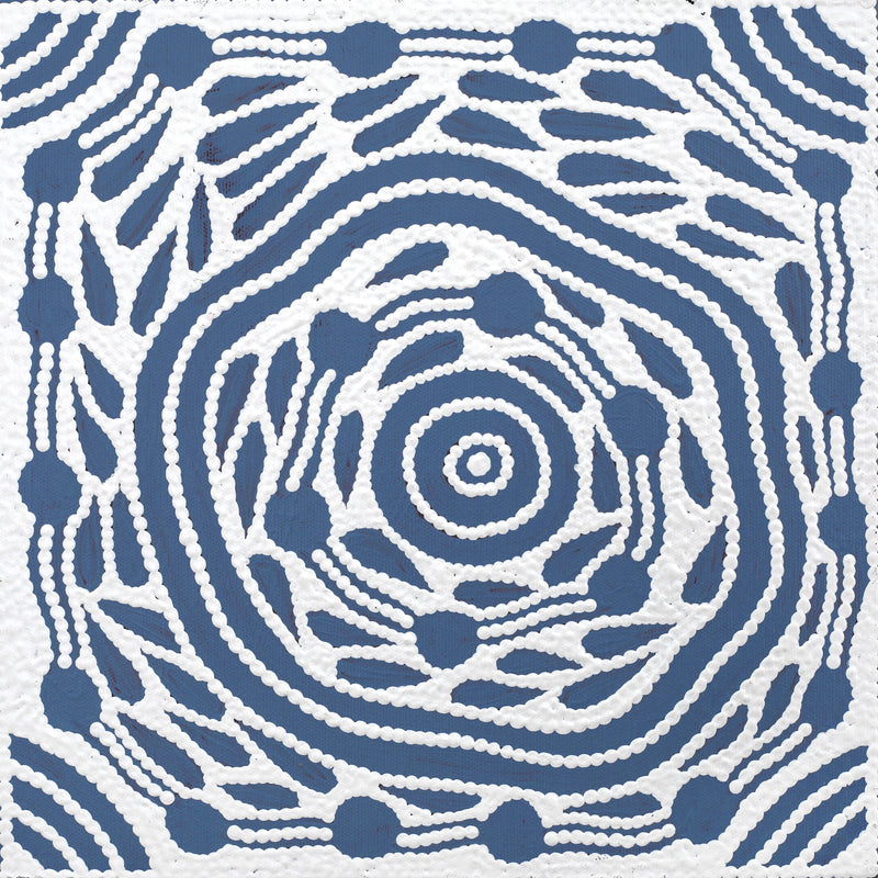 Aboriginal Artwork by Ursula Napangardi Hudson, Pikilyi Jukurrpa (Vaughan Springs Dreaming), 30x30cm