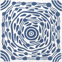 Aboriginal Artwork by Ursula Napangardi Hudson, Pikilyi Jukurrpa (Vaughan Springs Dreaming), 30x30cm