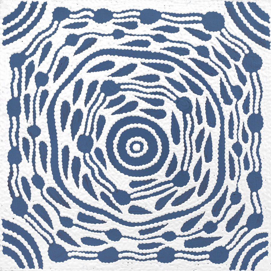 Aboriginal Artwork by Ursula Napangardi Hudson, Pikilyi Jukurrpa (Vaughan Springs Dreaming), 30x30cm
