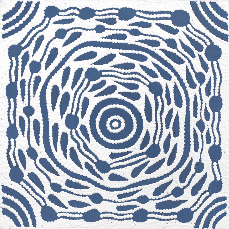 Aboriginal Artwork by Ursula Napangardi Hudson, Pikilyi Jukurrpa (Vaughan Springs Dreaming), 30x30cm