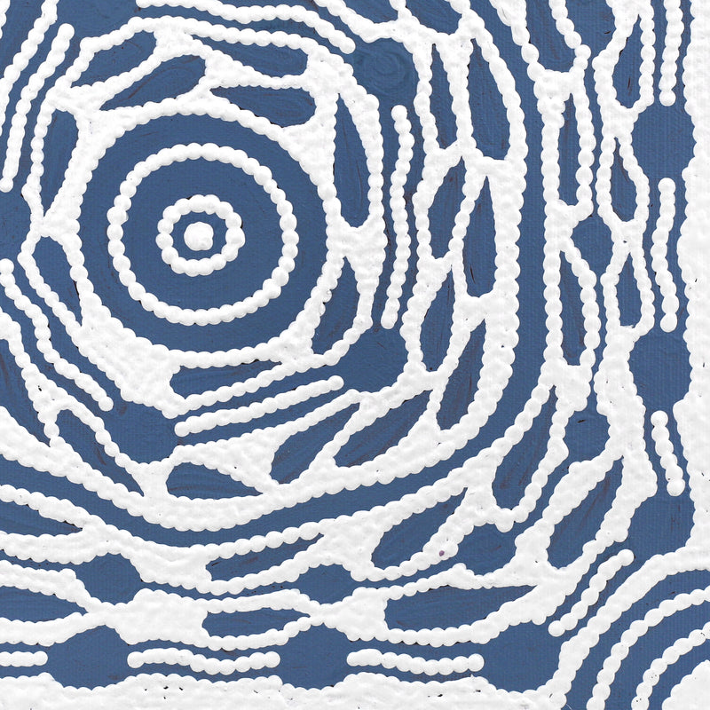 Aboriginal Artwork by Ursula Napangardi Hudson, Pikilyi Jukurrpa (Vaughan Springs Dreaming), 30x30cm