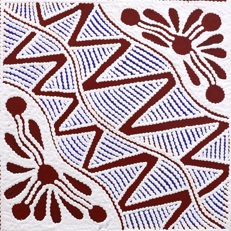 Aboriginal Artwork by Ursula Napangardi Hudson, Pikilyi Jukurrpa (Vaughan Springs Dreaming), 30x30cm