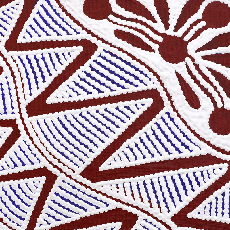 Aboriginal Artwork by Ursula Napangardi Hudson, Pikilyi Jukurrpa (Vaughan Springs Dreaming), 30x30cm