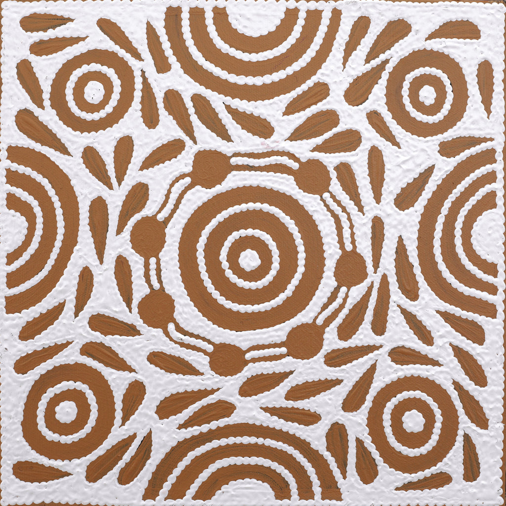 Aboriginal Artwork by Ursula Napangardi Hudson, Pikilyi Jukurrpa (Vaughan Springs Dreaming), 30x30cm
